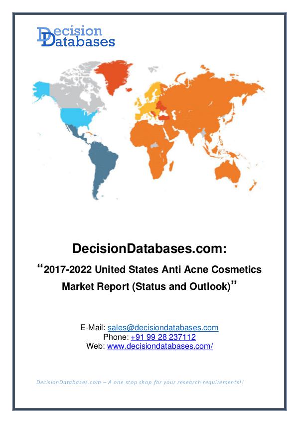 Market Report United States Anti Acne Cosmetics Report 2017-2022