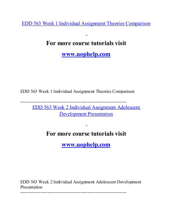 EDD 563 help A Clearer path to student success/uophelp.com EDD 563 help A Clearer path to student success/uop