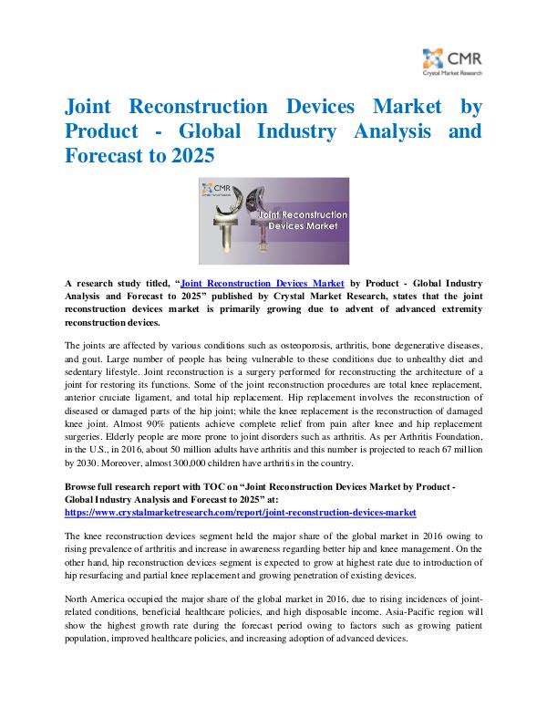 Joint Reconstruction Devices Market by Product - G