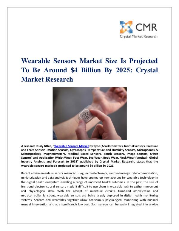 Wearable Sensors Market