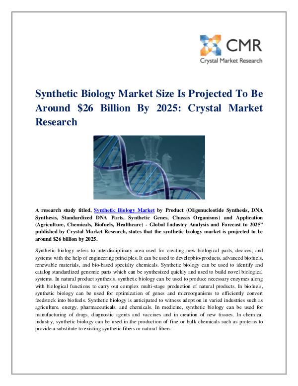 Synthetic Biology Market