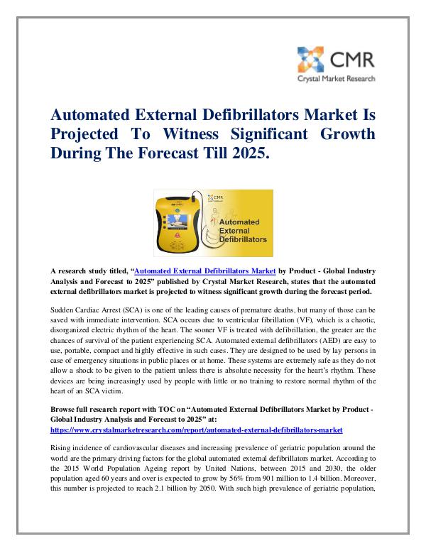 Automated External Defibrillators Market by Produc