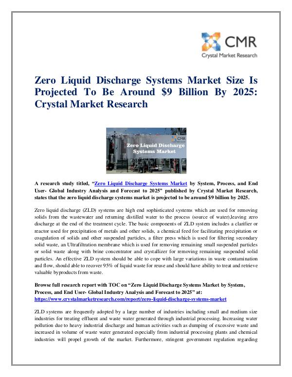 Zero Liquid Discharge Systems Market