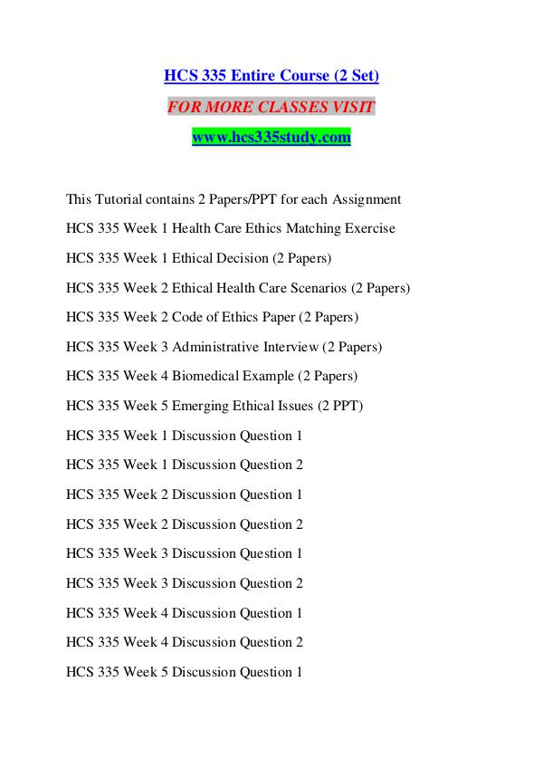 HCS 335 STUDY Keep Learning /hcs335study.com HCS 335 STUDY Keep Learning /hcs335study.com