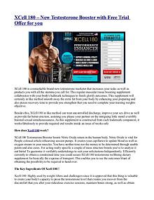 XCell 180 – New Testosterone Booster with Free Trial Offer for you