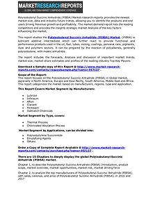 Global 2017 (PIBSA) Polyisobutenyl Succinic Anhydride Market by Top C