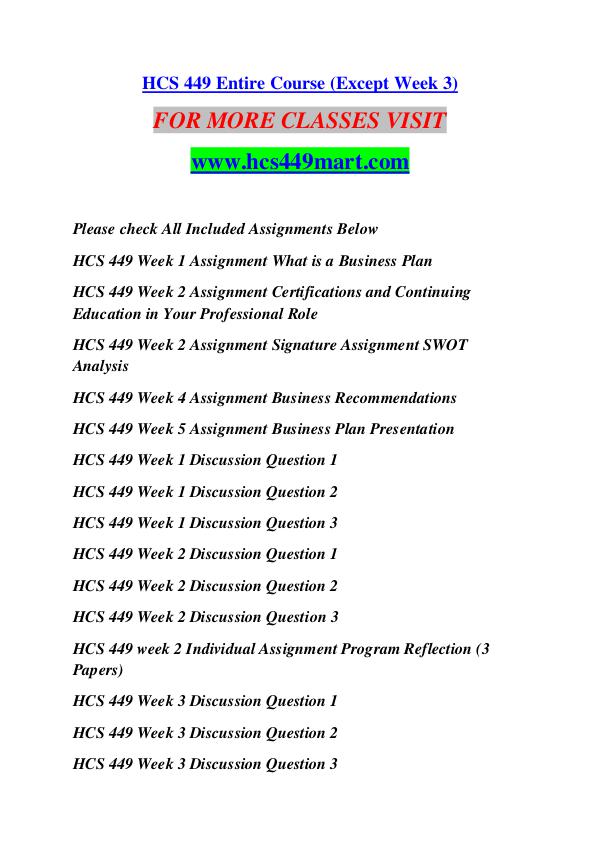 HCS 449 MART Keep Learning /hcs449mart.com HCS 449 MART Keep Learning /hcs449mart.com