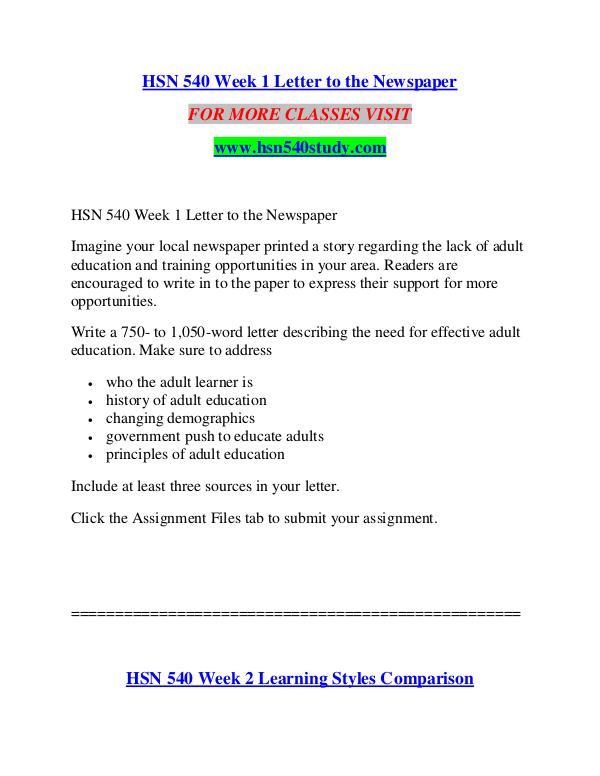 HSN 540 STUDY Imagine Your Future /hsn540study.com HSN 540 STUDY Imagine Your Future /hsn540study.co