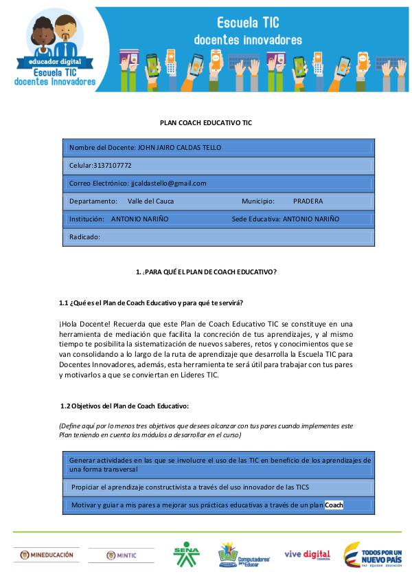 Mi primera revista Plan_Coach_Educativo_TIC  act 7