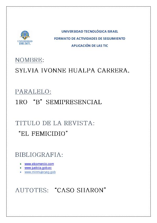 EL FEMICIDIO EL FEMICIDIO EN ECUADOR