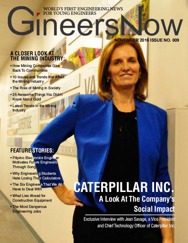 Caterpillar Inc Heavy Equipment CSR by GineersNow Engineering GineersNow Engineering Magazine November 2016