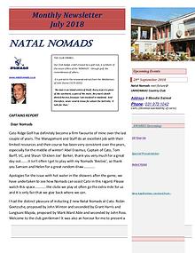 NATAL NOMADS Golf Club Monthly issue