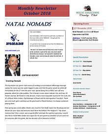 NATAL NOMADS Golf Club Monthly issue