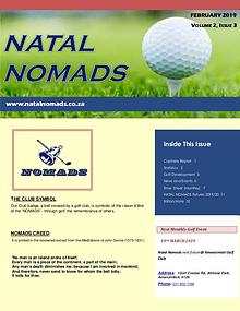 NATAL NOMADS Golf Club Monthly issue