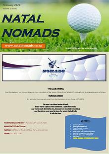 NATAL NOMADS Golf Club Monthly issue