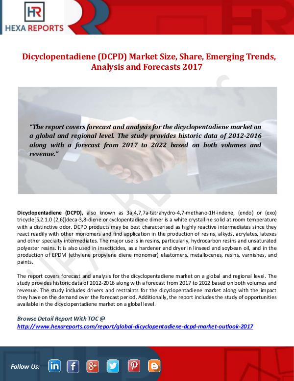 Dicyclopentadiene (DCPD) Market