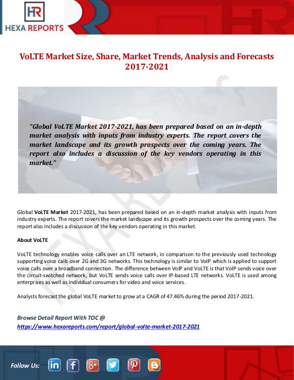 VoLTE Market Size, Share, Market Trends, Analysis