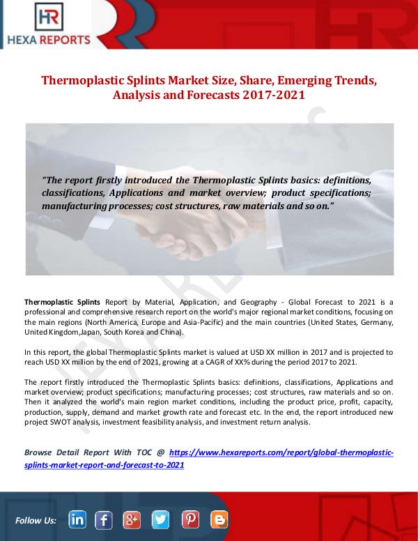 Thermoplastic Splints Market Size, Share, Emerging