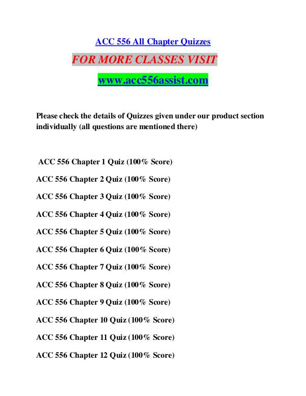 ACC 556 ASSIST Perfect Education/acc556assist.com ACC 556 ASSIST Perfect Education/acc556assist.com