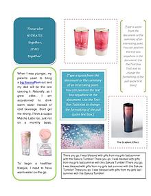 Sakura Cups and Tumbler