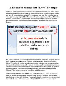 La Révolution Minceur PDF / Livre Gratuit Télécharger