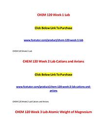 CHEM 120 All Assignments