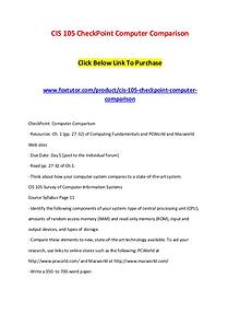 CIS 105 CheckPoint Computer Comparison