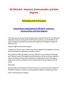 CIS 339 iLab 4 - Sequence, Communication, and State Diagrams