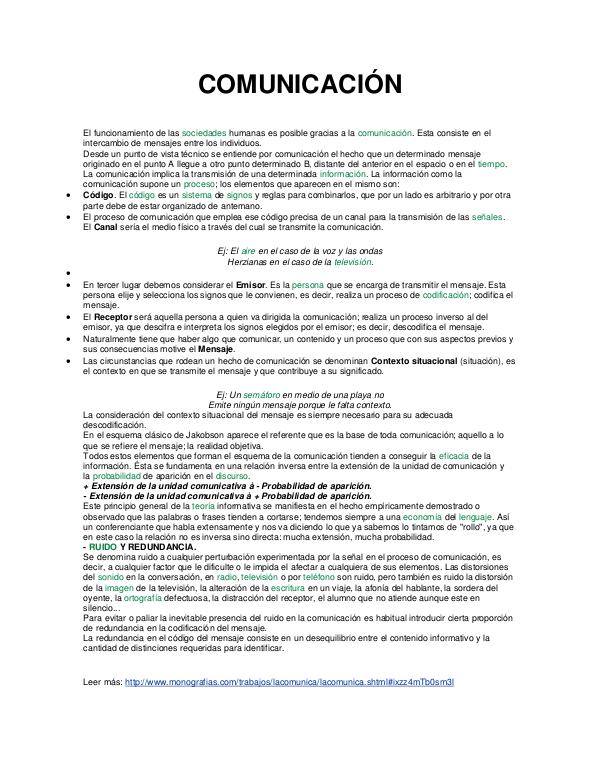 COMUNICACIÓN COMUNICACIÓN