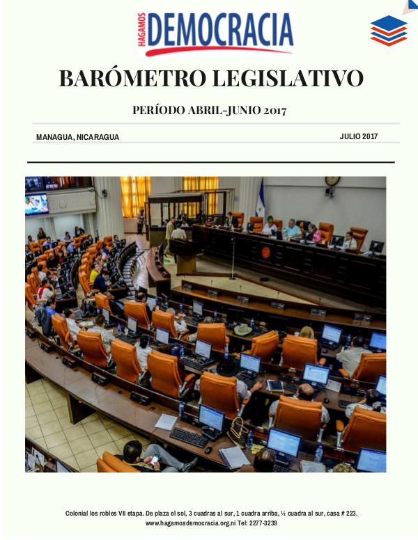 Barómetro Legislativo Barómetro Legislativo Hagamos Democracia