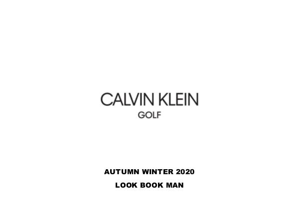 Calvin Klein Golf Look Book Winter 2020 Men AW20