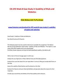 CIS 375 Week 8 Case Study 2 Usability of iPads and Websites (2)