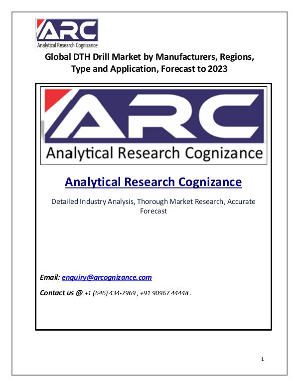 DTH Drill Market Forecast to 2023