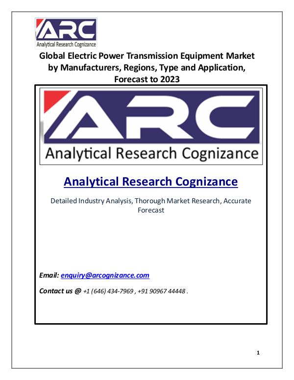 Electric Power Transmission Equipment Market 2023