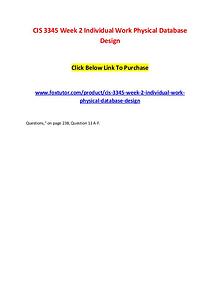 CIS 3345 Week 2 Individual Work Physical Database Design