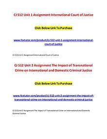 CJ 512 All Assignments