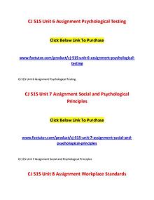 CJ 515 All Assignments