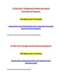 CJ 524 All Assignments