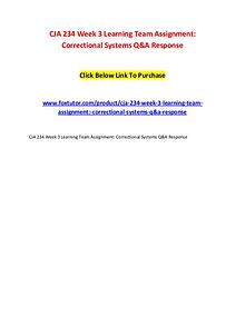 CJA 234 Week 3 Learning Team Assignment Correctional Systems Q&A Resp