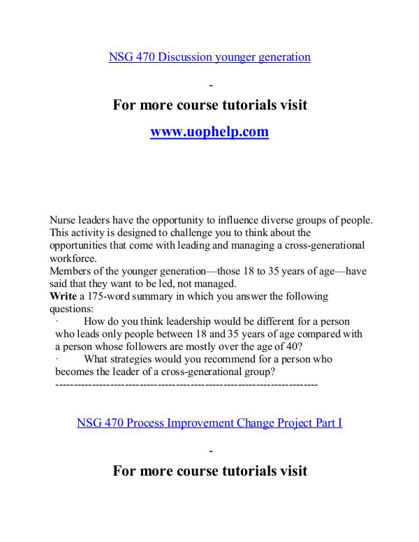 NSG 470 help Successful Learning/uophelp.com NSG 470 help Successful Learning/uophelp.com