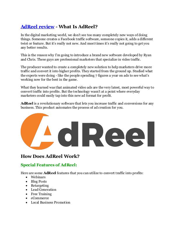 AdReel review and (Free) GIANT $14,600 BONUS