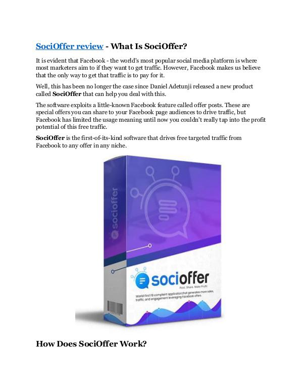 SociOffer review-(Free) bonus and discount