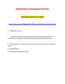 CJS 250 Week 5 Checkpoint Floor Plan