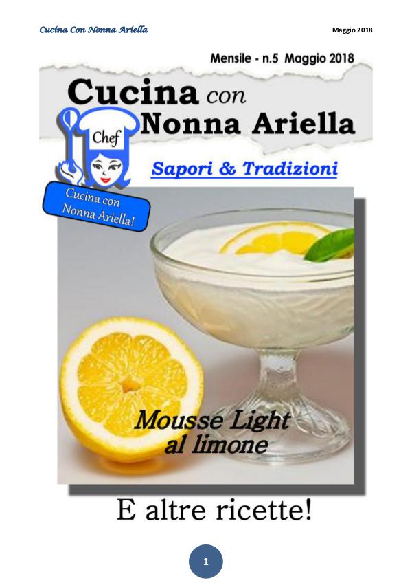 Cucina Con Nonna Ariella MagazineMaggio2018