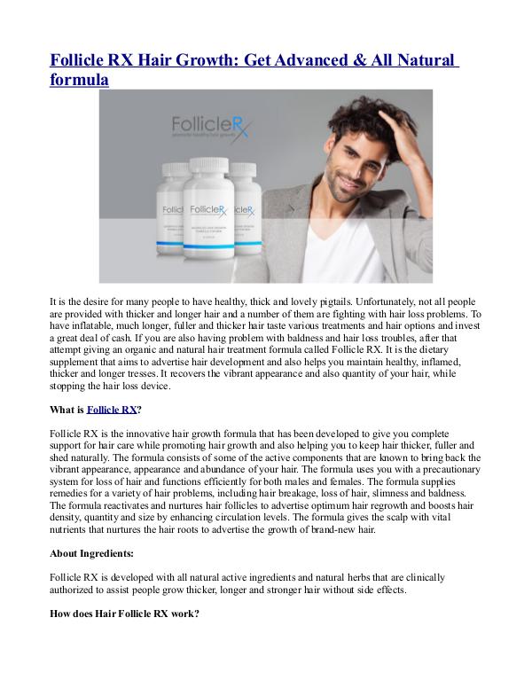 TestoUltra Review: Benefits, Ingredients, working and price Follicle RX Hair Growth- Get Advanced & All Natura