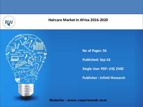 ReportsWeb Haircare Market Forecast 2020 in Africa