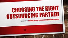 Choosing The Right Outsourcing Partner