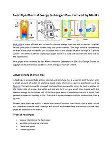 Top Quality Heat Pipes Manufactured By Maniks