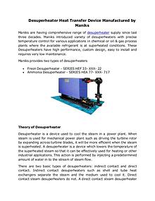 Desuperheater Water Heater, Heat Pipe Heat Exchangers, ECONET | Manor