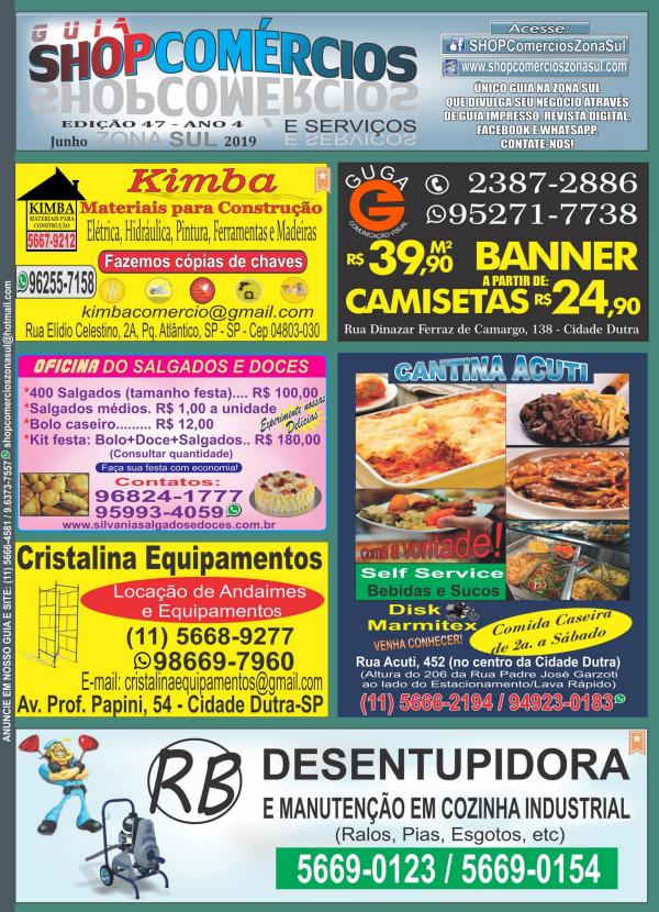 GUIA SHOPCOMÉRCIOS ZONA SUL #47 JUNHO/19 GUIA SHOPCOMÉRCIOS #47 JUNHO 2019.PDF